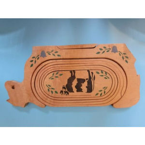 Vintage Collapsible Cow Shaped Fruit Basket/Trivet